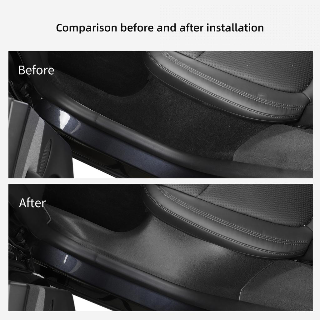 for Tesla Model Y Juniper/Launch 2026 Door Threshold Anti-kick Pad Car Accessories Front Rear Door Sill Strip Guard Protector
