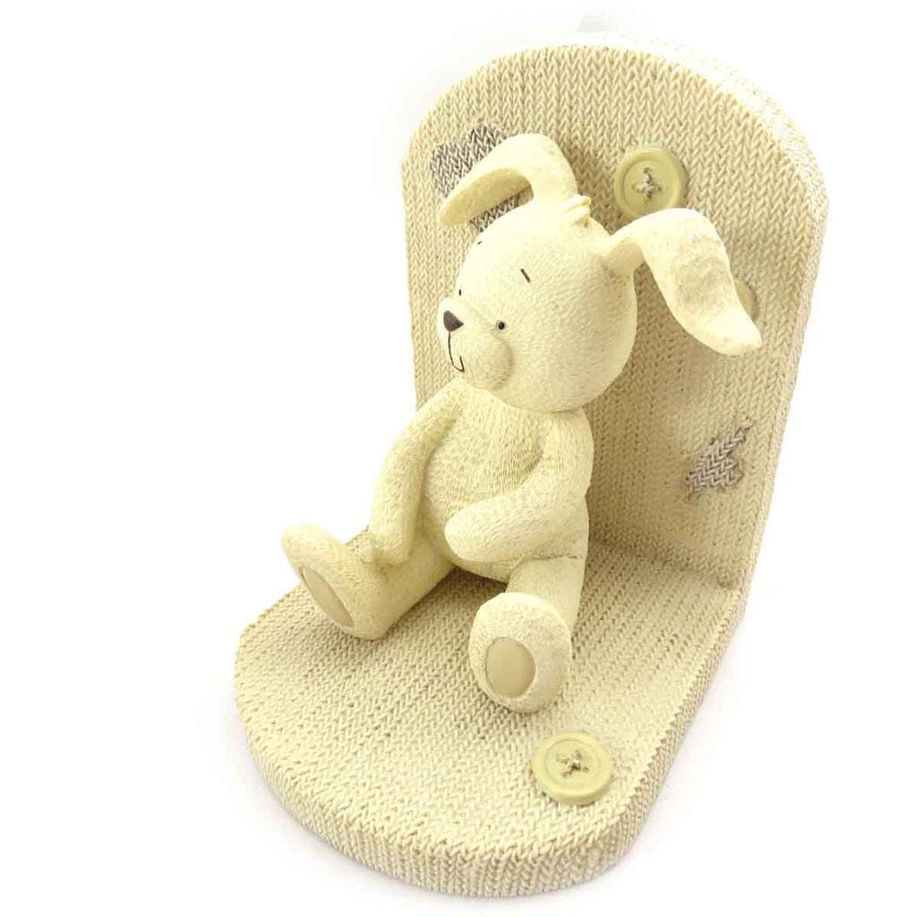 Les Trésors De Lily [J8385] - Paire de serre-livres 'Ours et Lapin' taupe beige