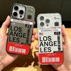 Soft Phone Case For Iphone 17 Pro Max Case Los Angeles Boarding Pass Iphone 16 13 12 14 11 15 Plus Silicone Shockproof Cover