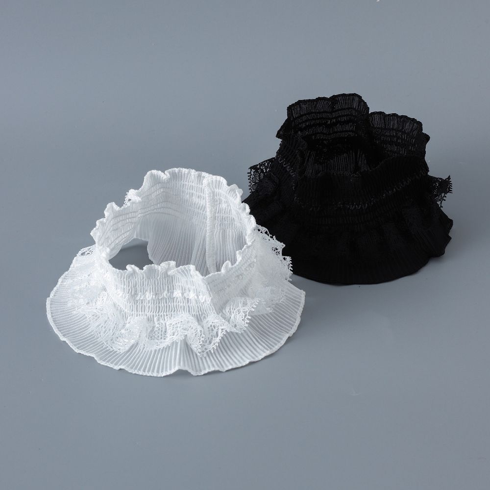 Detachable Fake Cuffs Ruffle Trim Neck Ruffles Clothing Accessory Lace Collar Sweater Match