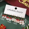 Personalized Jewelry Christmas Alloy Stud Earrings Christmas Hat Elk Point Diamond Christmas Tree Gingerbread Man Earrings