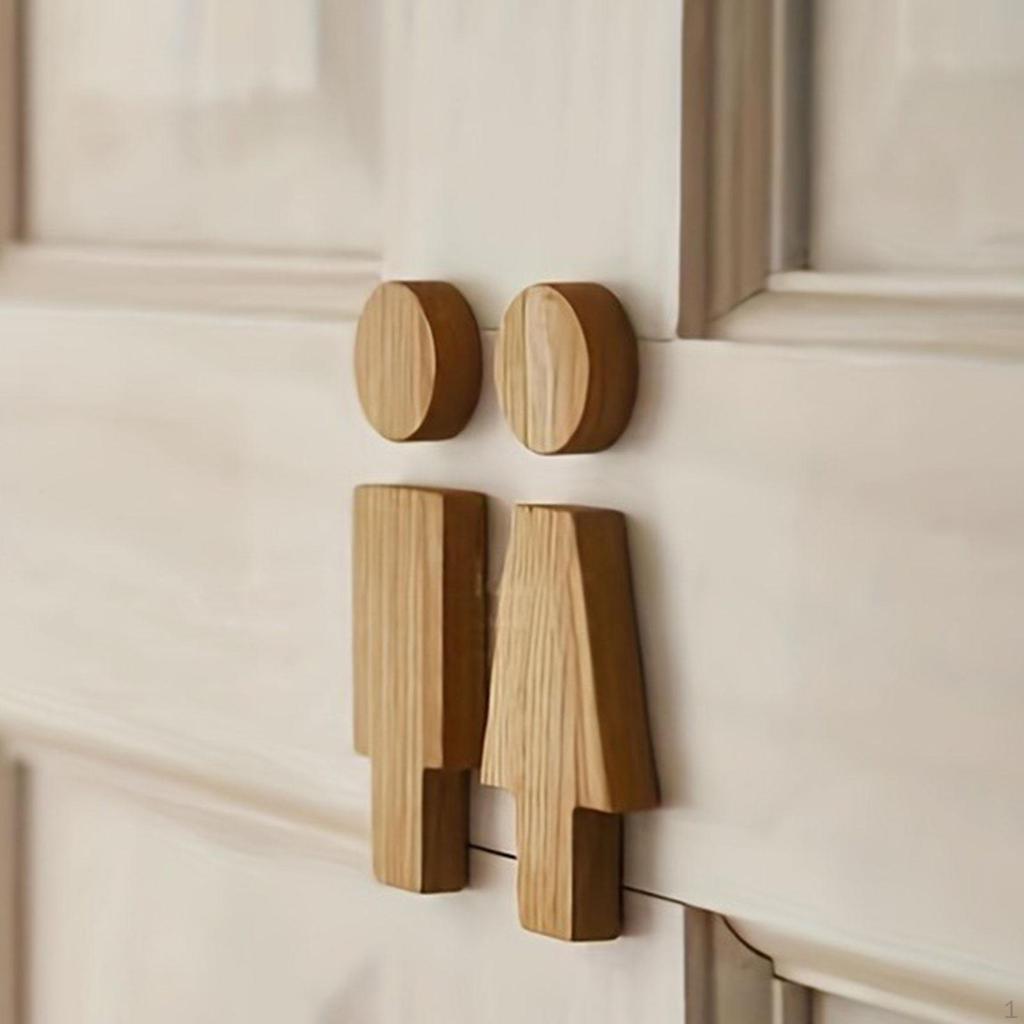 2 Stück Herren- und Damen-Toilettenschilder Badezimmerdekorationen Wandaufkleber Dekor