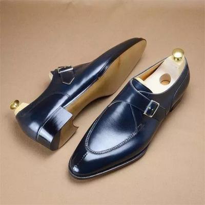 Moda 2024 Nuevos Zapatos de Vestir de Negocios para Hombre Hechos a Mano de PU Color Puro Punta Puntiaguda Tacón Bajo Tendencia Clásica Versátiles Casuales ZZ182