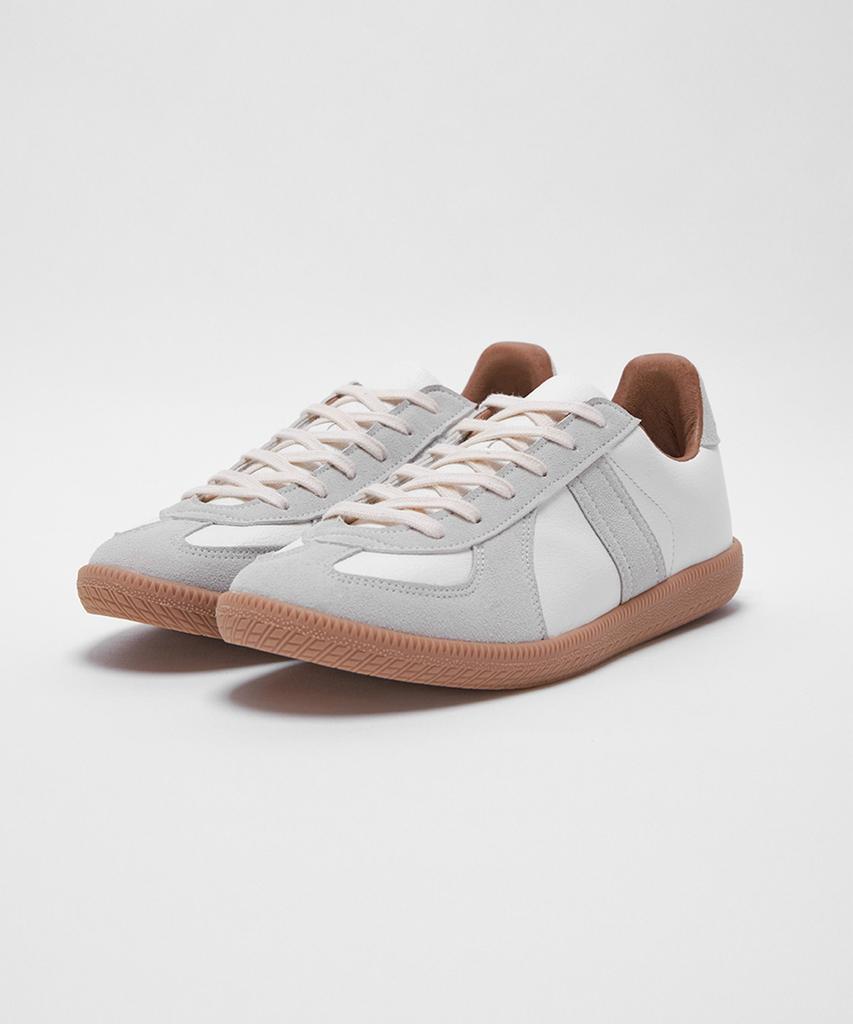 Analog Mood German Army Suede Leather Sneakers (White)