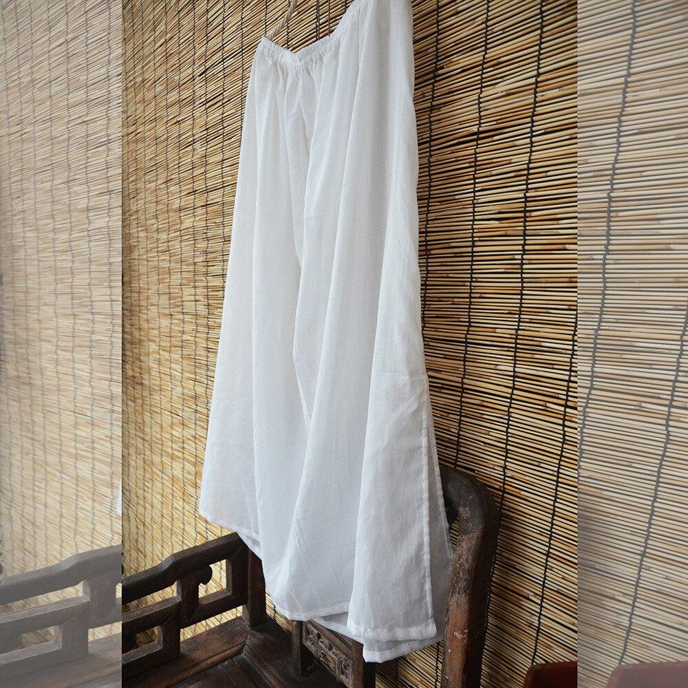 Johnature Femei Casual Fuste Albe Bumbac Vară Femei Render Fuste A-Line