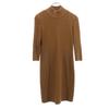 FOXEY Made In Japan Wool 7 Minutes Sleeve Knit One Piece 38 Brown Women Used