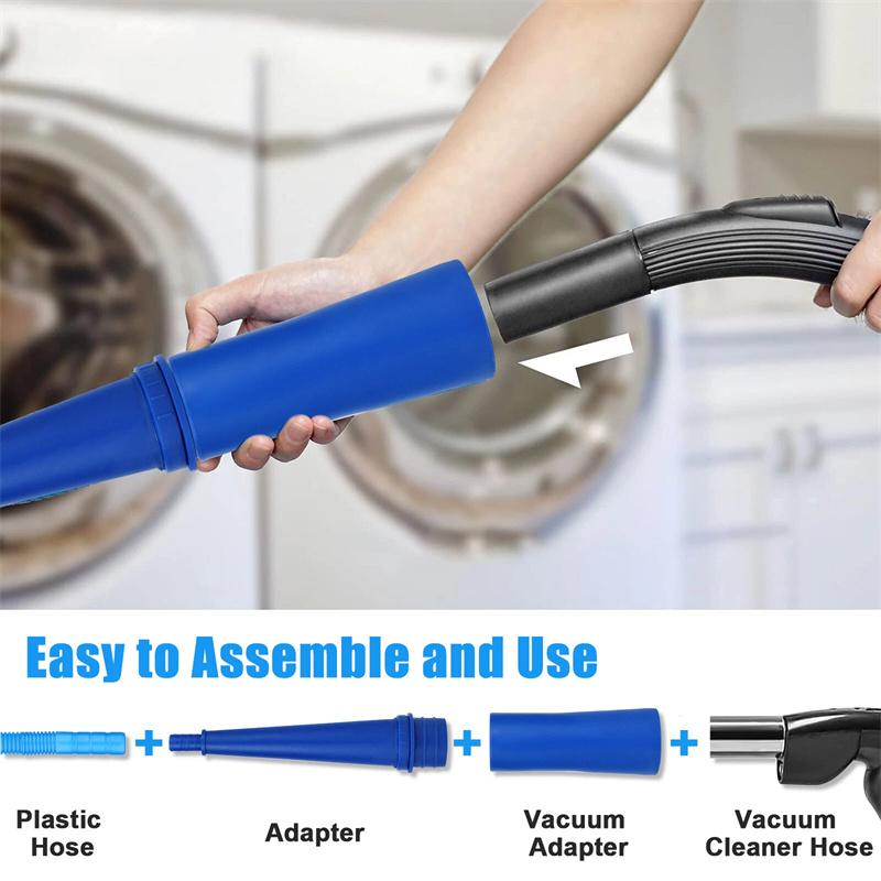 1 Set Kit Pulizia Sfiato Asciugatrice Accessorio Aspirapolvere Rimuovi Pelucchi Flessibile per Asciugatrice e Spazzola Pelucchi Flessibile per Asciugatrice per Lavatrice e Asciugatrice