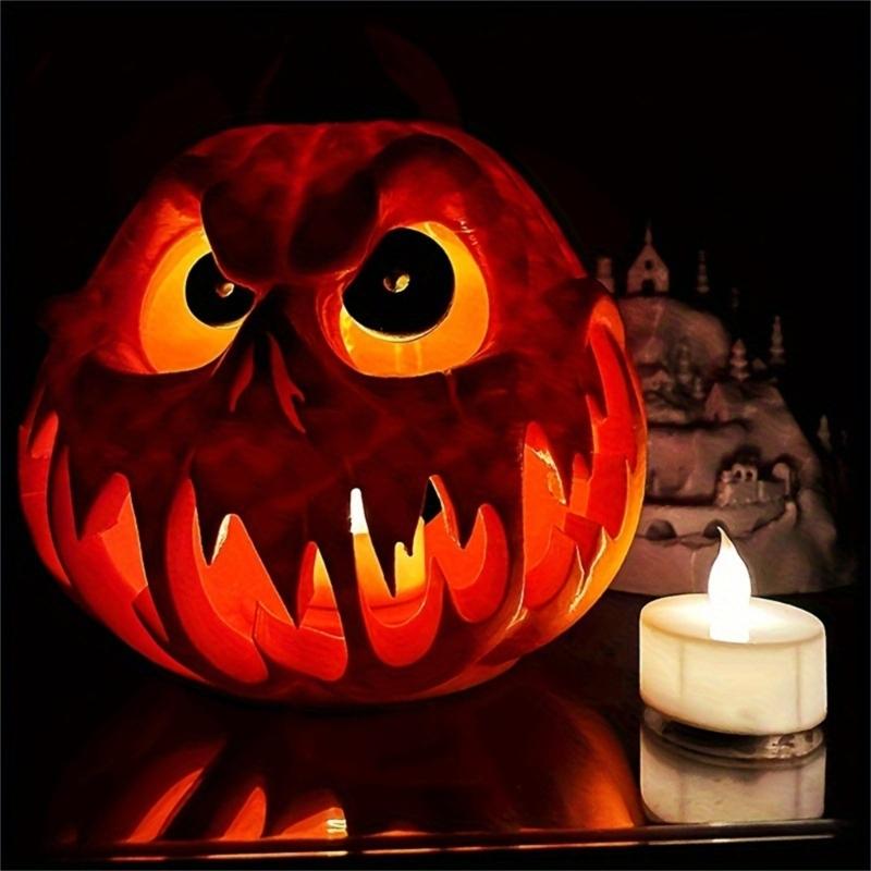 Halloween Resin Pumpkin Figure Sculpture Pumpkins Figurine Desk Ornament For Themed Parties And Festival Decoration