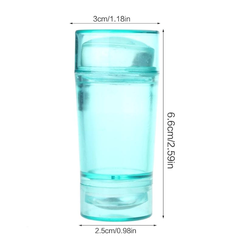 Clear Silicone Nail Stamper Transparent Visible Body French Tip Nails Art Stamping Tools for French Nail Manicure Art