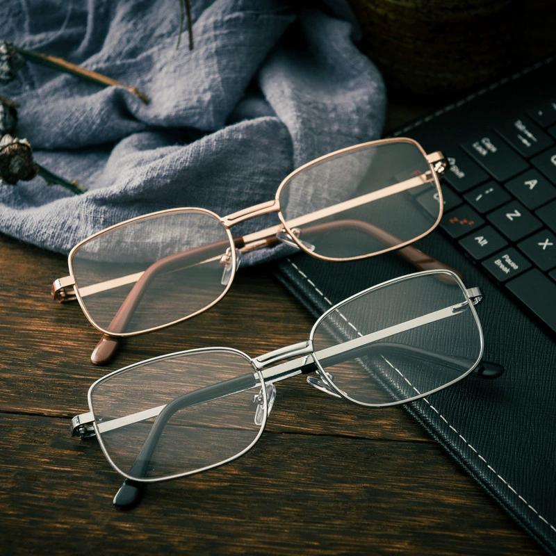 Unisex Metal Frame Reading Glasses Vintage Prescription Presbyopia Eyeglasses Hyperopia Eyewear Diopter 0 To +4.0 Eyeglasses