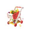 Kids' Supermarket Shopping Cart Stroller & Fruit Cutting Play Set