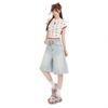 Fashion Shan Yichun Same Style Wide Leg Cropped Capri Denim Pants For Women Trendy Versatile Loose Straight Slimming FigureFlattering Daily Wear