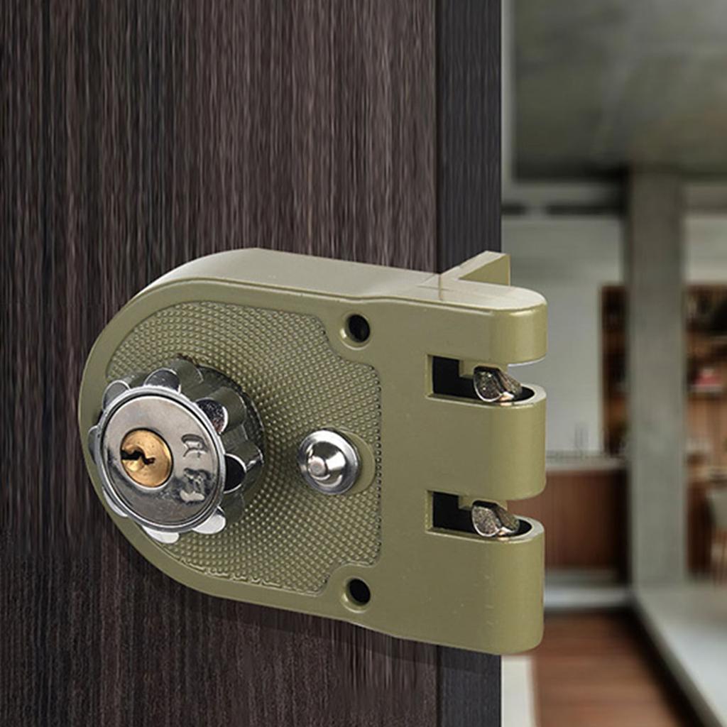 Retro Dual Opening Door Latch Easy Installation Metal Sliding Door Lock Secure Locking for Household & Commercial Use