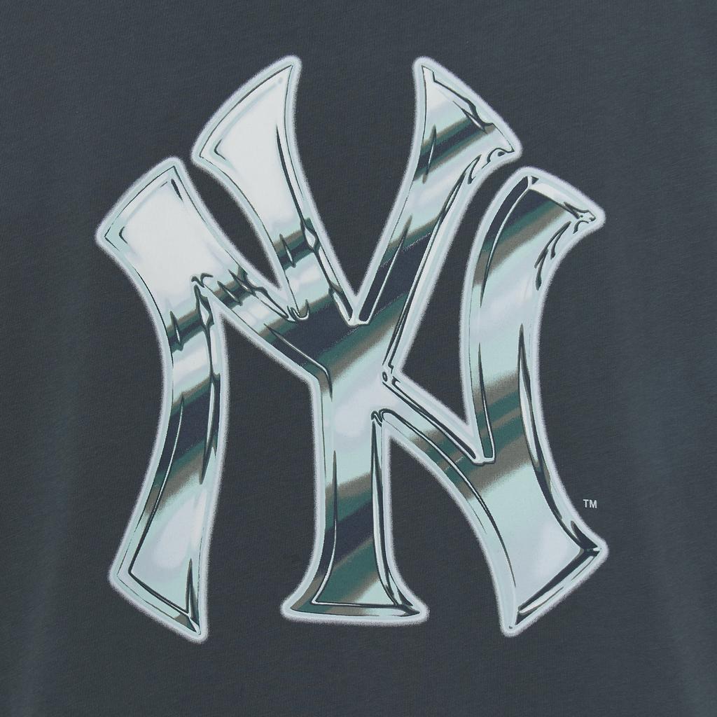 New MLB New York Yankees Basic Collection SS25 T Shirt Unisex Dark Gray 3ATSB6353-50GRD