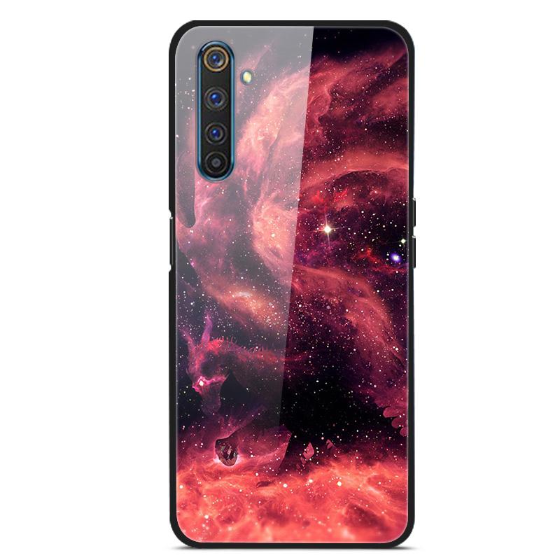 Para OPPO Realme 6 pro Fundas Vidrio Templado Cubierta Trasera del Teléfono para Realme 6pro Fundas con Parachoques de Silicona coque en Realme6 6S 6 s 6i
