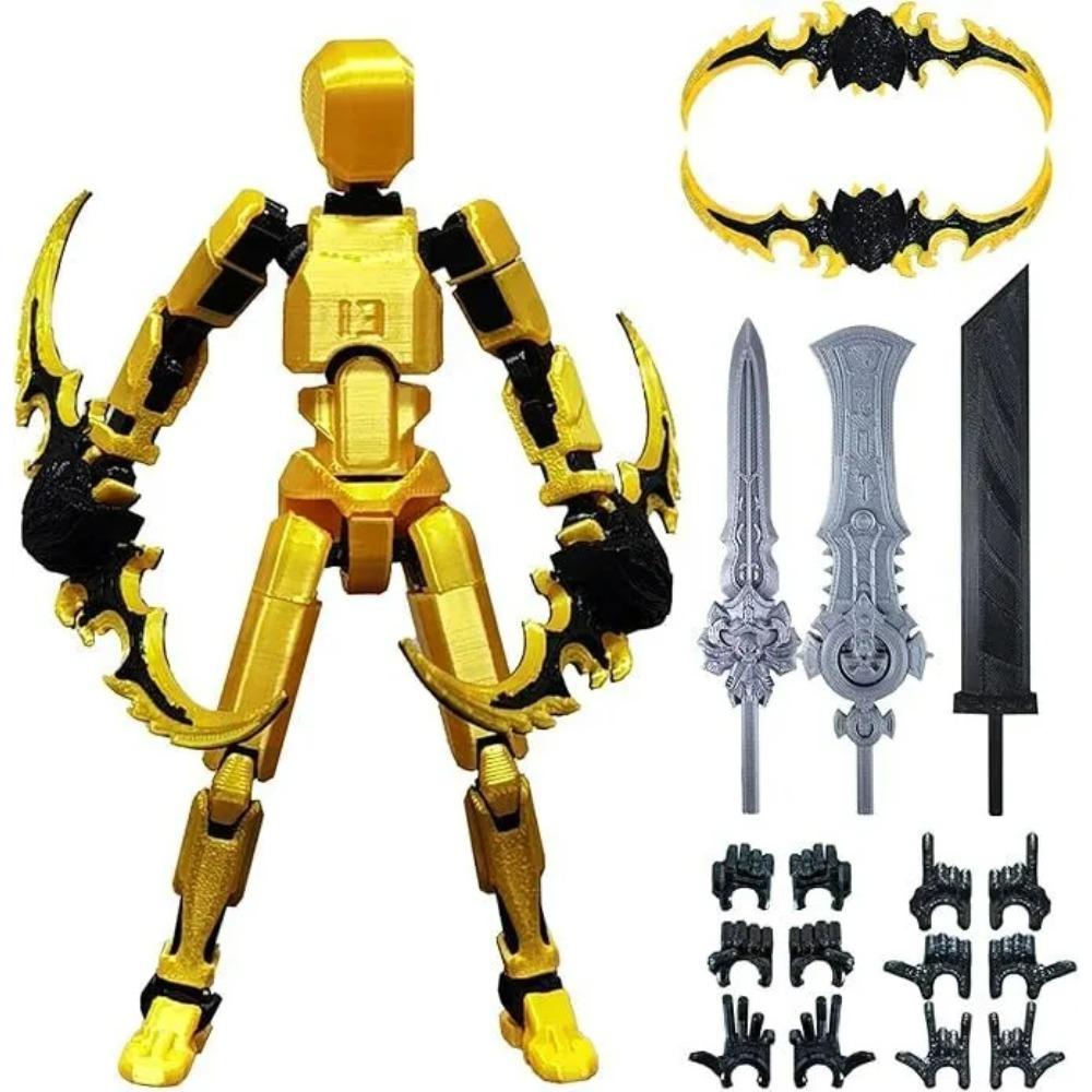 3D Baskılı T13 Aksiyon Figürü Çok Eklemli Hareketli Titan 13 Şanslı Kukla Nova Robot Aksiyon Figürü Hediyeleri