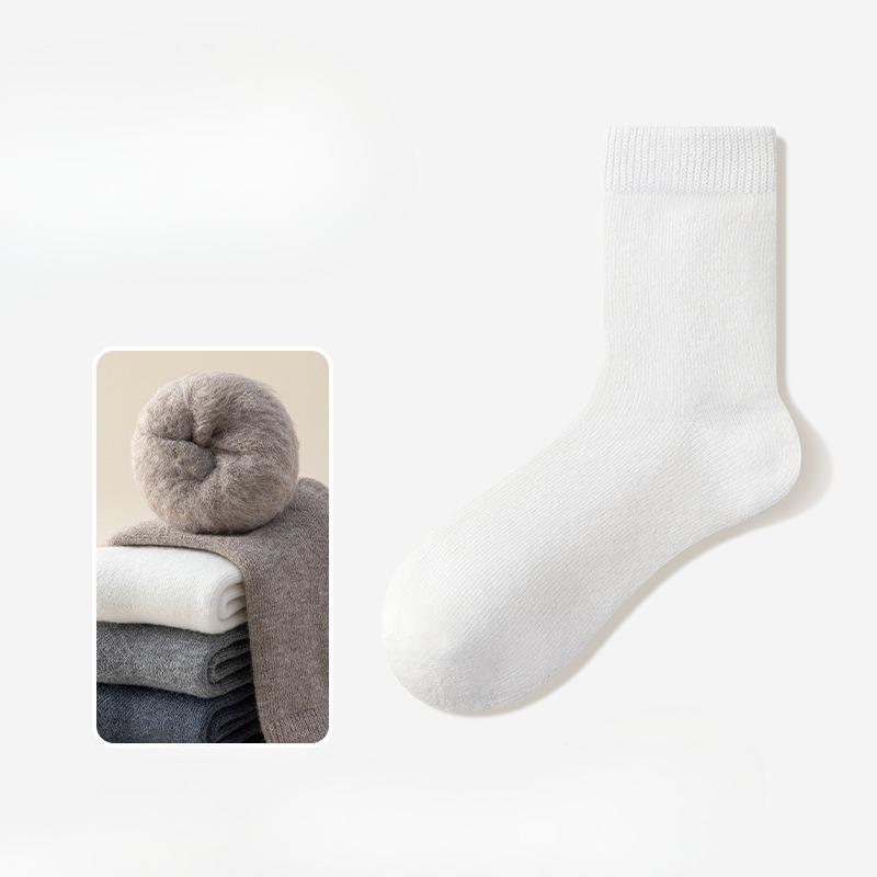 Wool Socks - Men's Thick and Warm Padded Mid-calf Socks for Autumn and Winter. Men's Woolen Socks. Long Winter Sleepers.