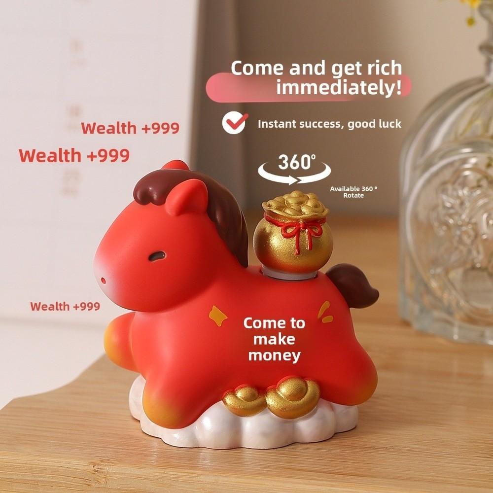 Niedliche Harz Pferdefigur Chinesischer Stil Pferde Maskottchen Pferde Miniatur Viel Glück Mehrfarbig Tierkreis Pferd Ornamente Bücherregal