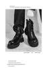 Men's Leather High-Top Martin Boots - Autumn/Winter Thick Sole, Height Increasing, British Style, Large Size