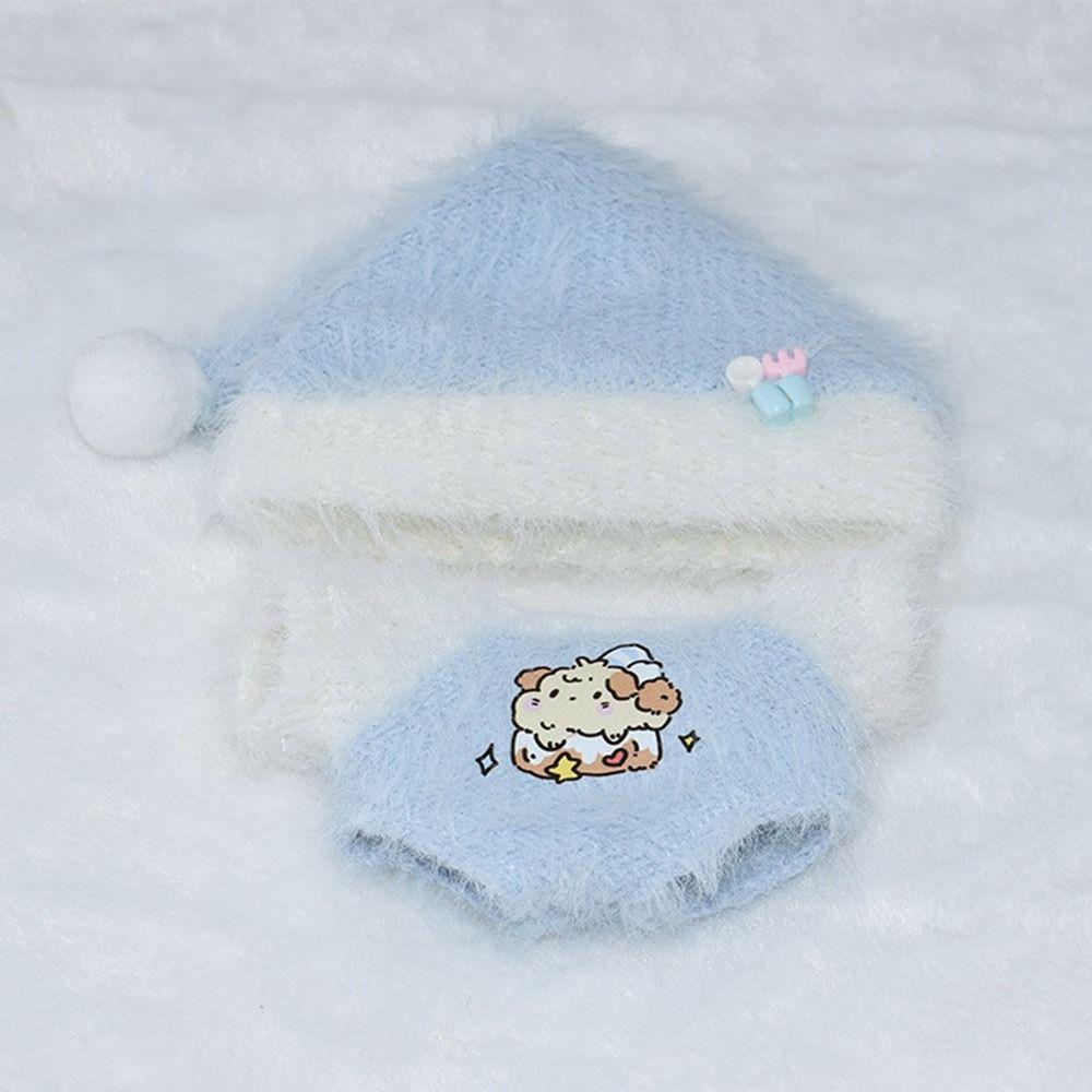 10cm Miniature Cap Pajamas Blue White Replacement Outfit Toy Doll Clothes  Cotton Stuffed Doll