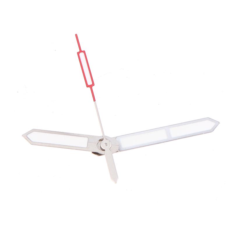 Nh35 Hands Modified Watch Pin Red Silver Color Hands Green Luminous Hands Suitable For Nh35 4R 7S Movement
