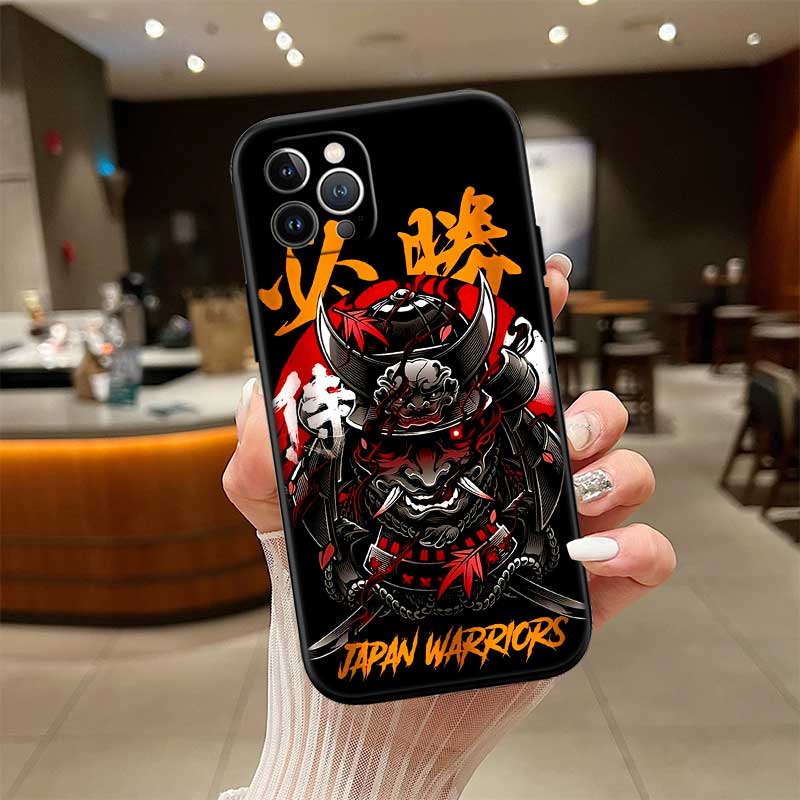 

NH34 Japan Samurai Mask Case for Samsung M06 M15 M16 M35 M55 M56 A36 A42 A50 A50S A51 A52 A32 A33 A05 A05S A06 A16 A20 Galaxy M55