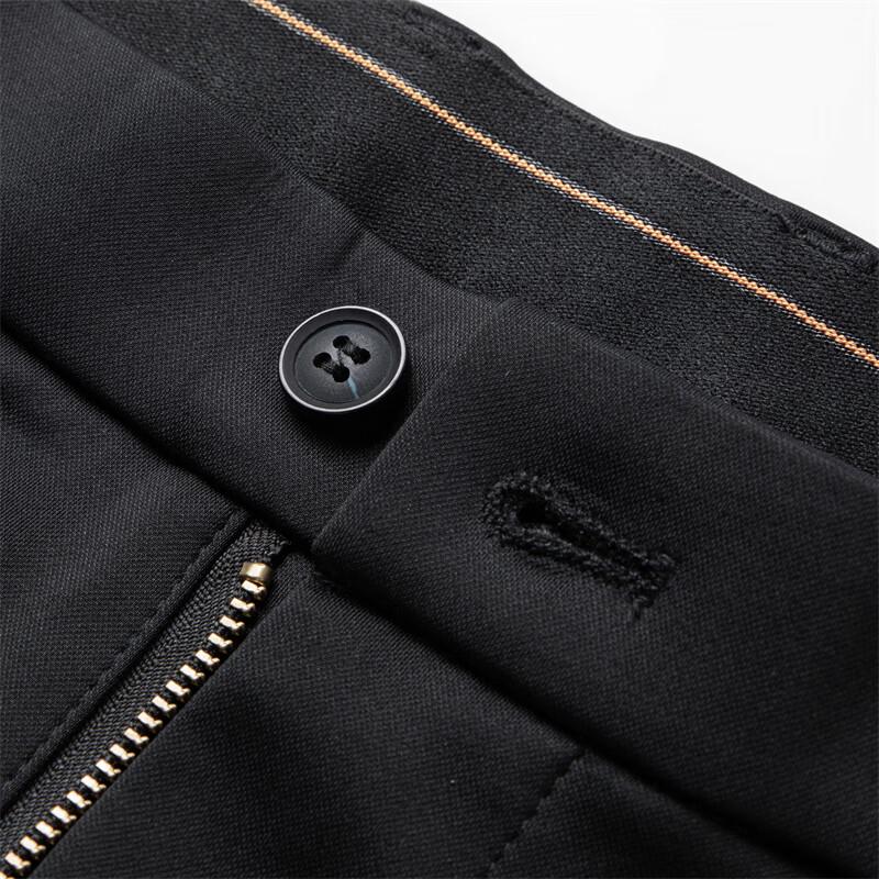 JOW Pánské merino vlněné business casual kalhoty s rovnými nohavicemi