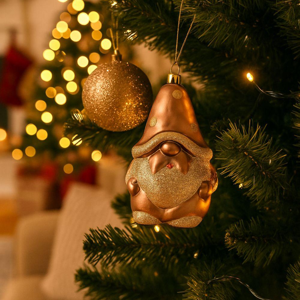 2/4 Pièces Pendentif Sapin de Noël en Plastique Soldat/Cactus/Voiture Rouge Doré Décoration Suspendue de Noël Décoratif