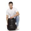 Genuine Black Leather Large Men's Vintage Backpack Travel Rucksack Gym Bag