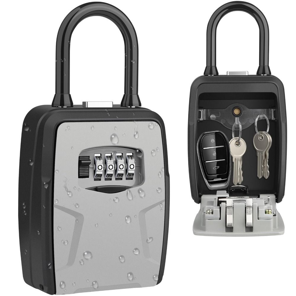Passwords Code 4 Digit Combination Key Box Wall Mounted Key Lock Safe Box Key Safe Box  Garage