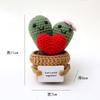 Mini Animal Crochet Potted Cute Handwoven Cartoon Flowers Creative Hand-knitted Car Home Desktop Shelf Decor Items Gift