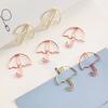 30pcs Umbrella Shape Paper Clip Creative Cute Bookmark Metal Color Cartoon Paper Clips for Planner Office Stationery