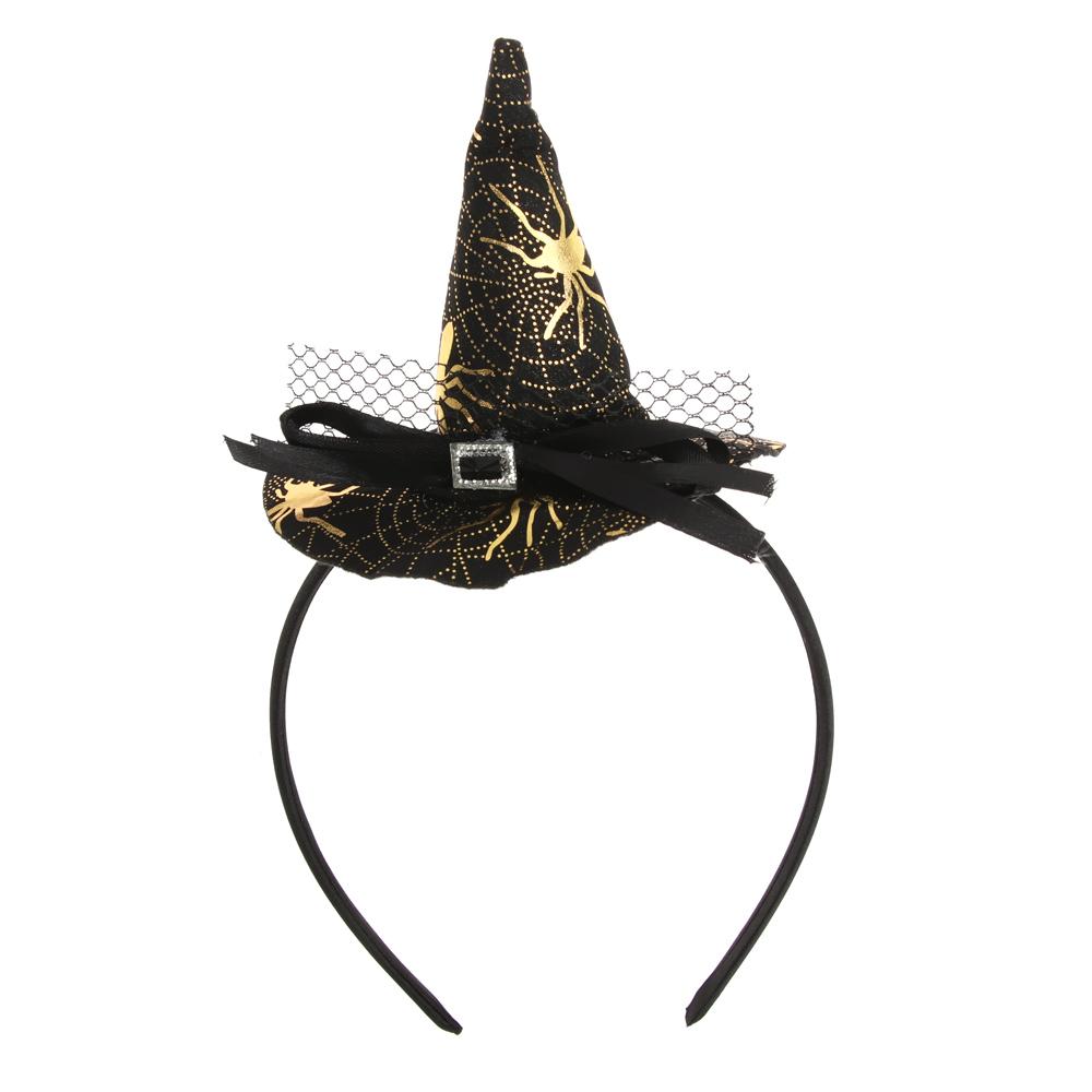 Pumpkin Witch Hat Festival Skull Headband Props Point Cap Performance Props Party Hairband Decor Headwear Halloween Headband