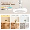 2 In 1 LED Ceiling Fan Light 50W With lamp holder Remote Control 3 Speeds Adjustable and Dimmable Light For Bedroom Living Room