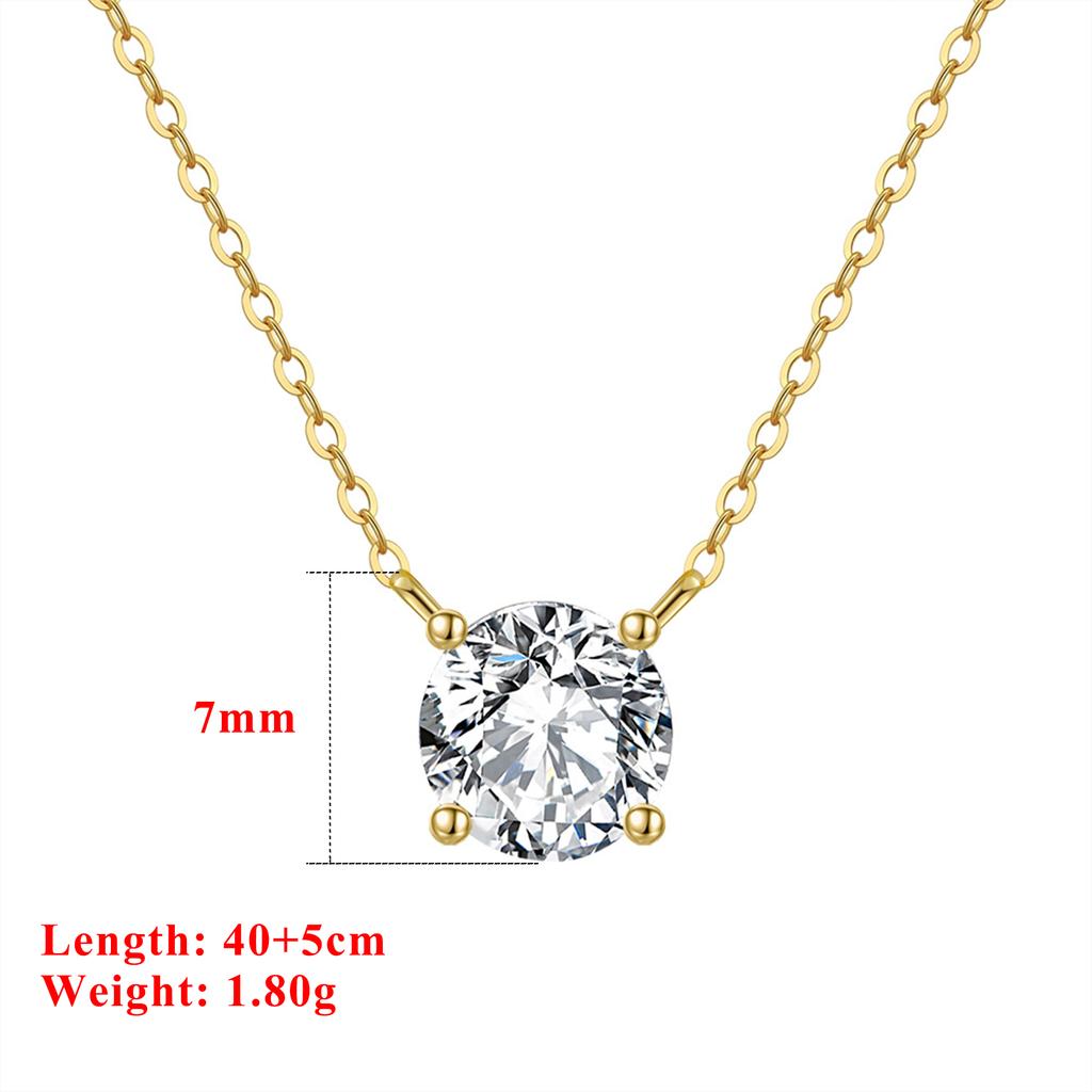 EFFIE QUEEN Chic 925 Sterling Silver Pendant Necklace Feature Water Drop, Round, Oval and Square Zirconia Perfect Crafted APN10
