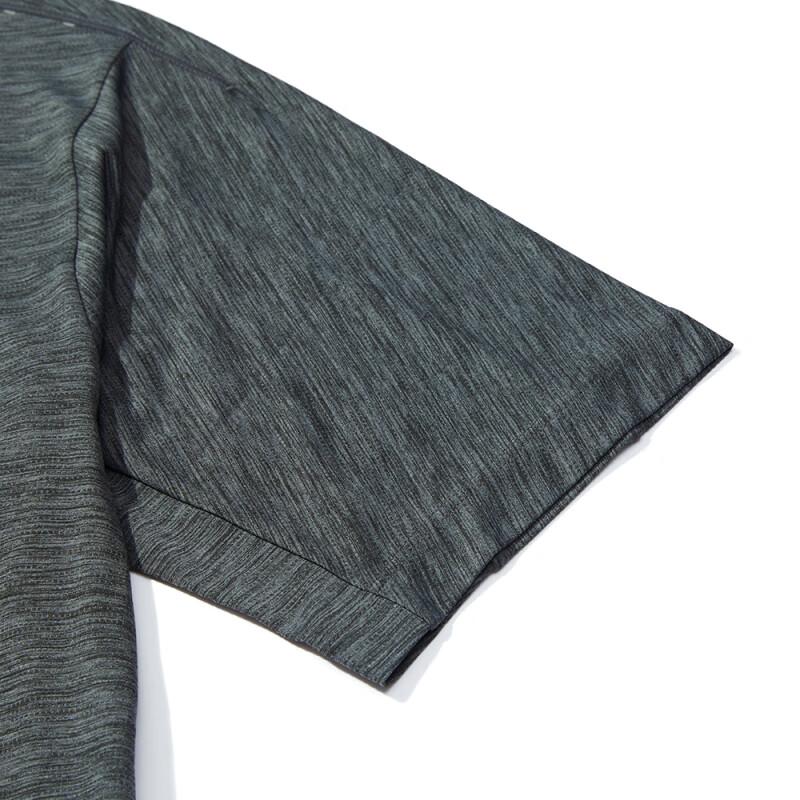 Reebok Round Neck Solid Color Sports Knit Short Sleeve Drop Shoulder T-Shirt Men T-Shirts Black 23RCS405MGL1