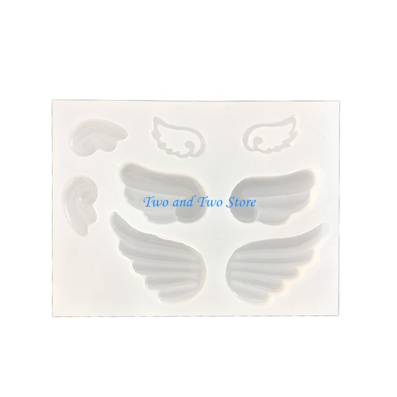 HX6F Angel Evil Wings Pendant Resin Casting Mold Silicone Mold Jewelry Making Tools