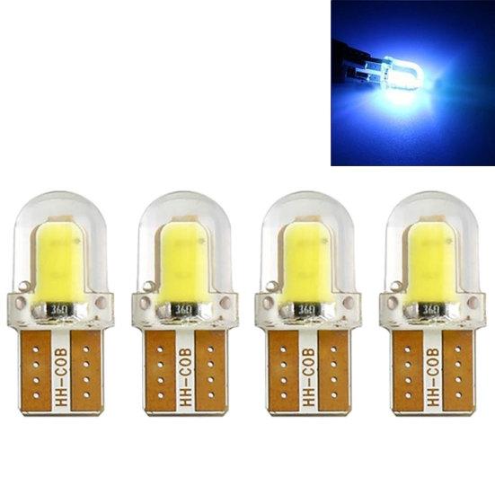 4Pcs 12V Car T10 W5W LED COB Silicone Bright Turn Signal Side Light