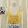 2024 Women's Ice Silk Solid Color Three-Button Knit Vest for Spring/Summer