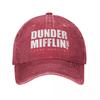 The Office TV Show Dunder Mifflin Paper Baseball Caps Vintage Distressed Denim Washed Snapback Cap Unisex Style Outdoor Caps Hat