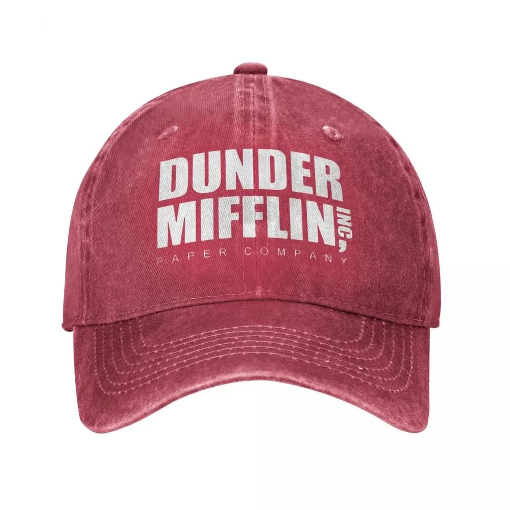 The Office TV Show Dunder Mifflin Paper Baseball Caps Vintage Distressed Denim Washed Snapback Cap Unisex Style Outdoor Caps Hat
