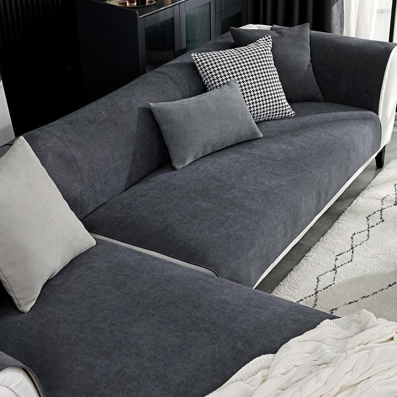 

Universal Non-Slip Sofa Cushion Gray Fabric Simple Modern Living Room Cover Four Seasons Slipcover Imperial Concubine 70*70cm