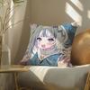 Kawaiianimehololivegawrgura Pillow Case Pillowcase, Double-Sided Printed, Sofa Cushion, Bedroom Headboard