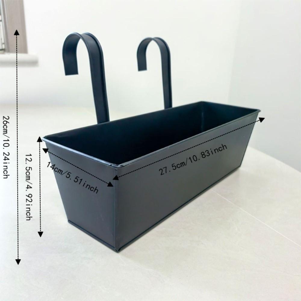 Window Box Hanging Flower Pots Metal Iron Storage Box Ornament Window Box Railings