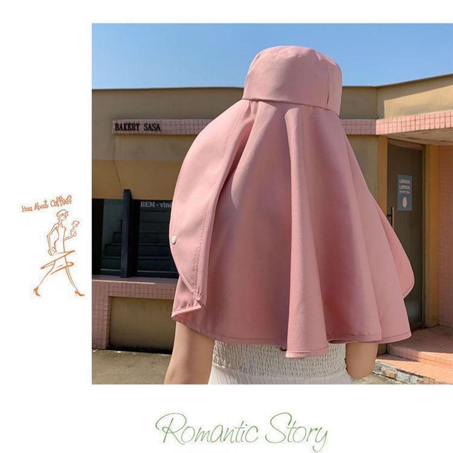 Summer Hats for Women Outdoor UV Anti Neck Protection Sun Visors for Lady Fishing Hiking Wide Brim Shawl Sunscreen Ponytail Cap