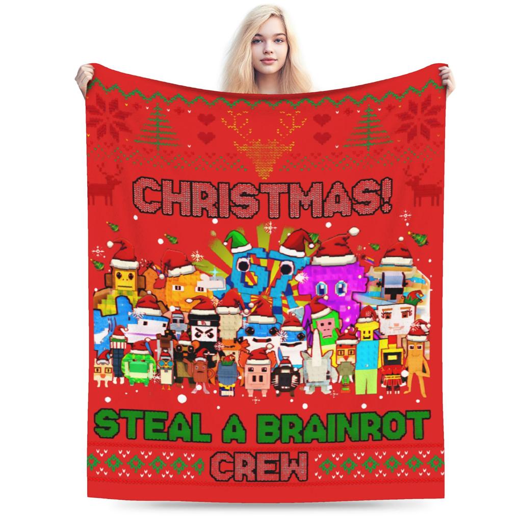 Ballerina Uchina Funny Italian Brainrot Meme Plush Blanket Students Flannel Throw Blanket For Couch Sofa Bed Warm Bedspread