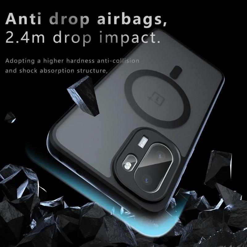 Für Magsafe Stoßfestes Acryl-Case für Oneplus Ace 6 PLQ110 Ace6 Magnetische Hart-Bumper Matte Abdeckung Hülle für 1 + Ace 6