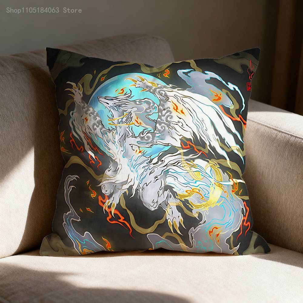 Rathalos Nargacuga M-Monster H-Hunter Pillow Case For Sofa Decor Car Office Room Printing Cushion Cover Decoration And Protector