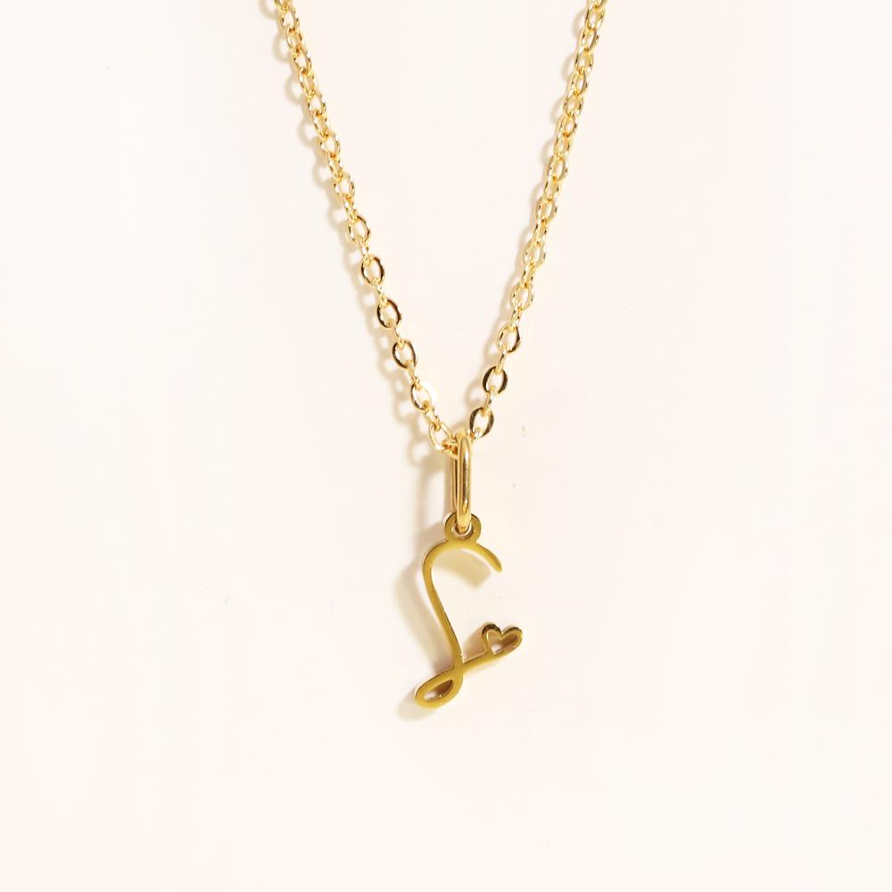 Charms Heart Initial Necklaces for Women,Gold Plated Letter Pendant Necklace, 26 Capital A-Z Stainless Steel Jewelry