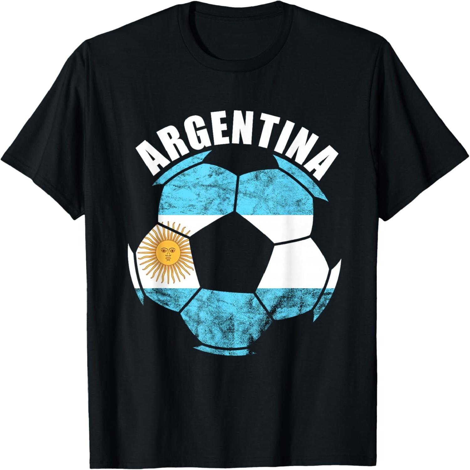 Argentina Soccer Ball Sun of May Argentina Argentina Flag T-Shirt S